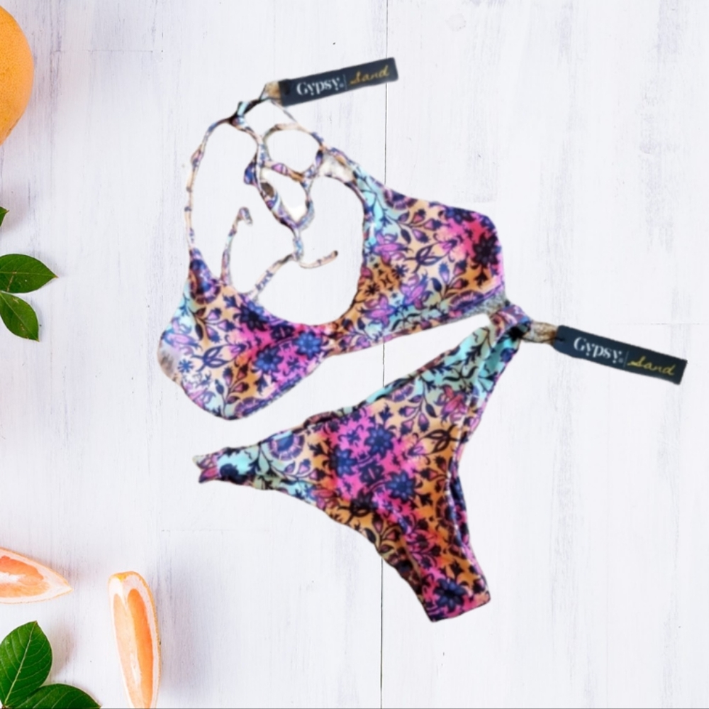 Gypsy 05 NWT Sand bright multicolor mosaic bikini